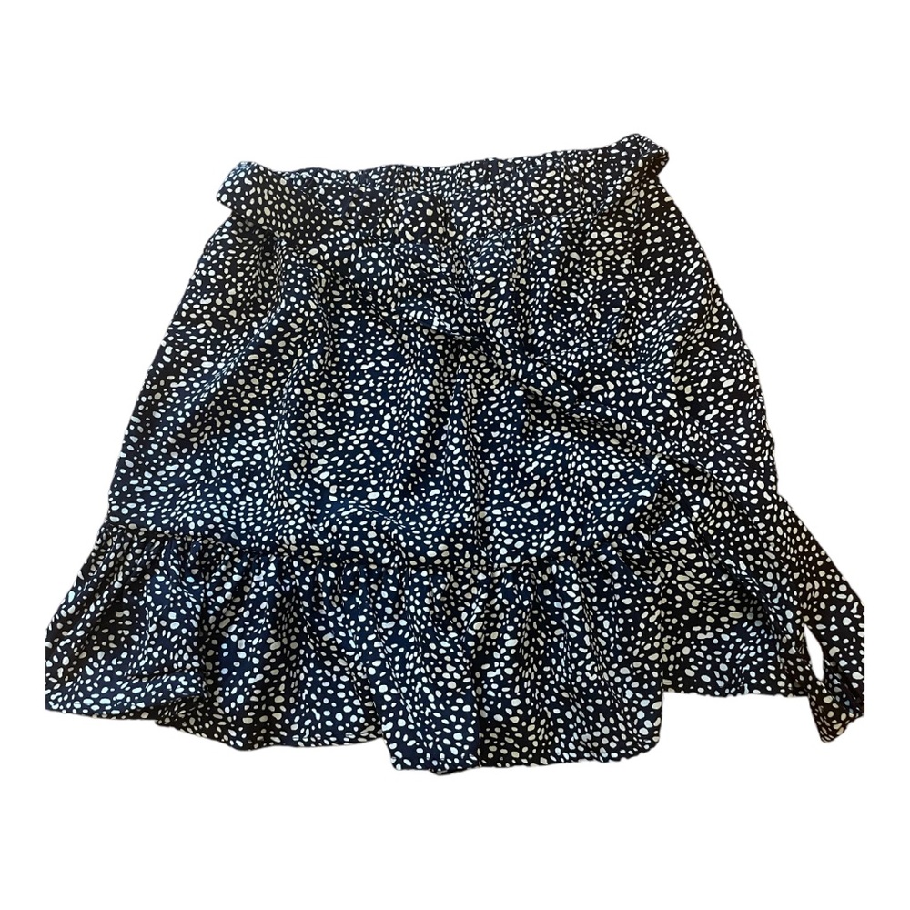 SHEIN Navy Polka Dot Ruffle Skirt